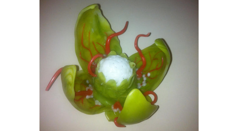 Plant sculpture for art made with InstaMorph moldable plastic. 