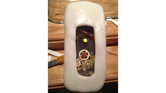 Steampunk Glados mask made with the help of InstaMorph moldable plastic.