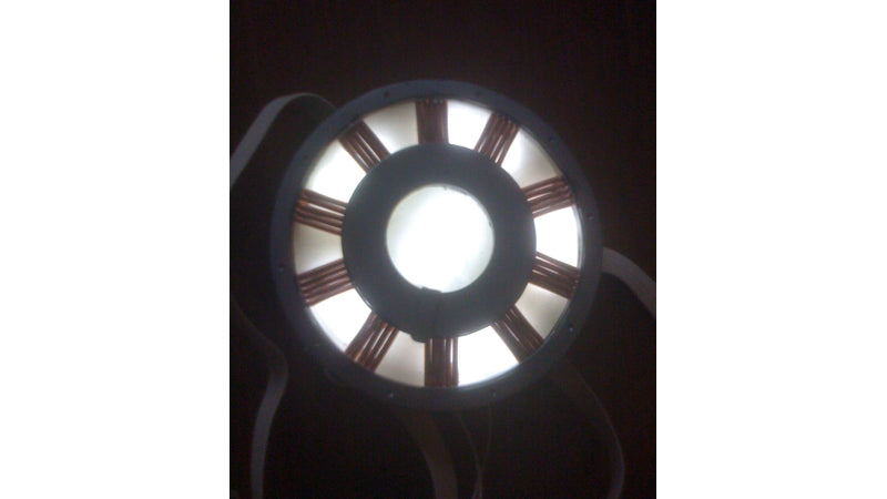 Iron Man arc reactor for cosplay made with InstaMorph moldable plastic.