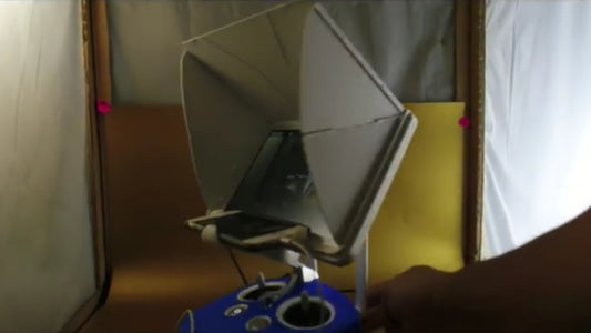 Custom molded dual screen adapter for a DJI Phantom 4 Pro made out of InstaMorph moldable plastic.