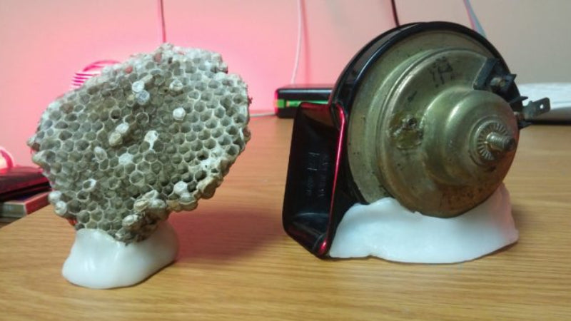 Mounts and stands for displaying objects and decorations made with InstaMorph moldable plastic.