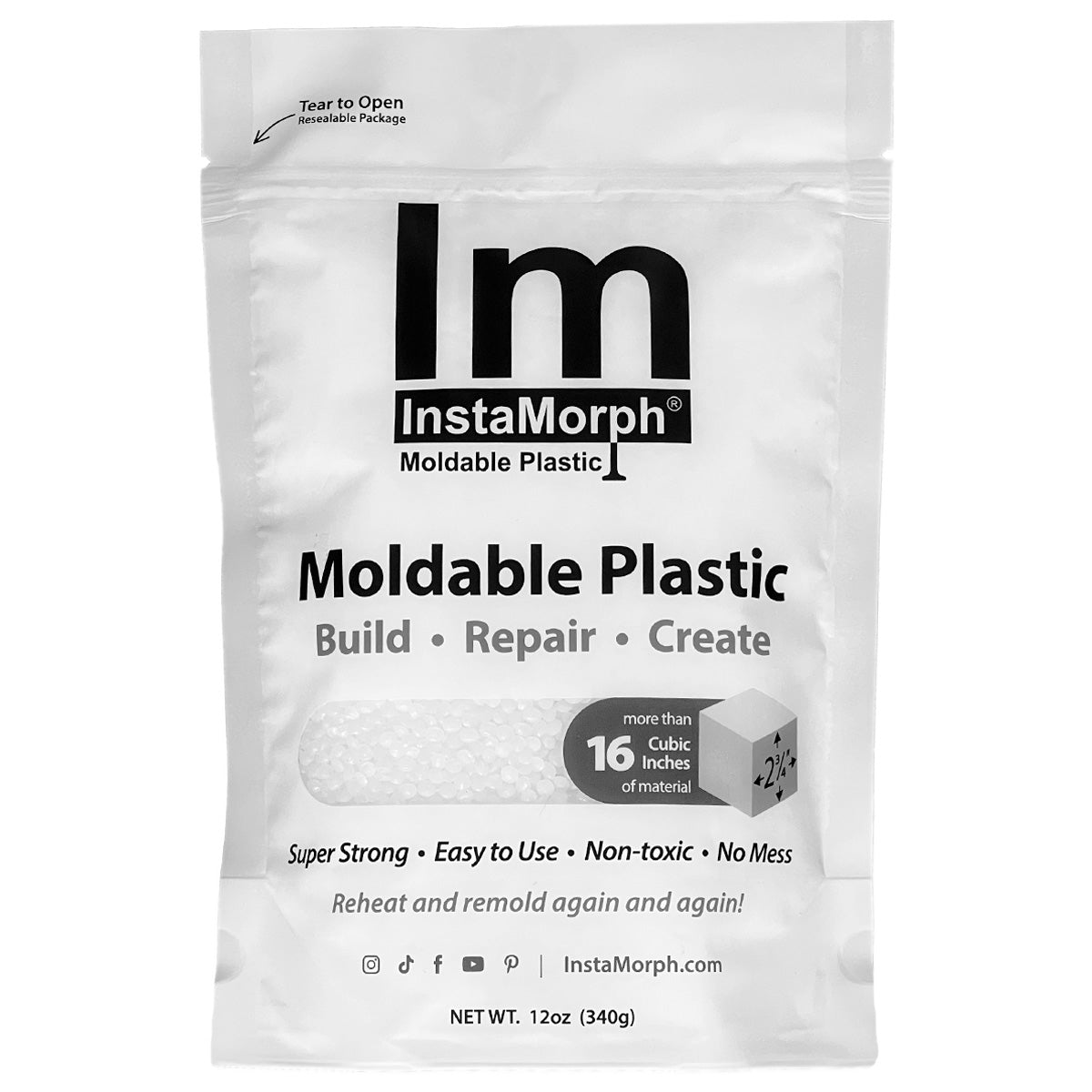5lb & 10lb Bulk White InstaMorph Moldable Plastic