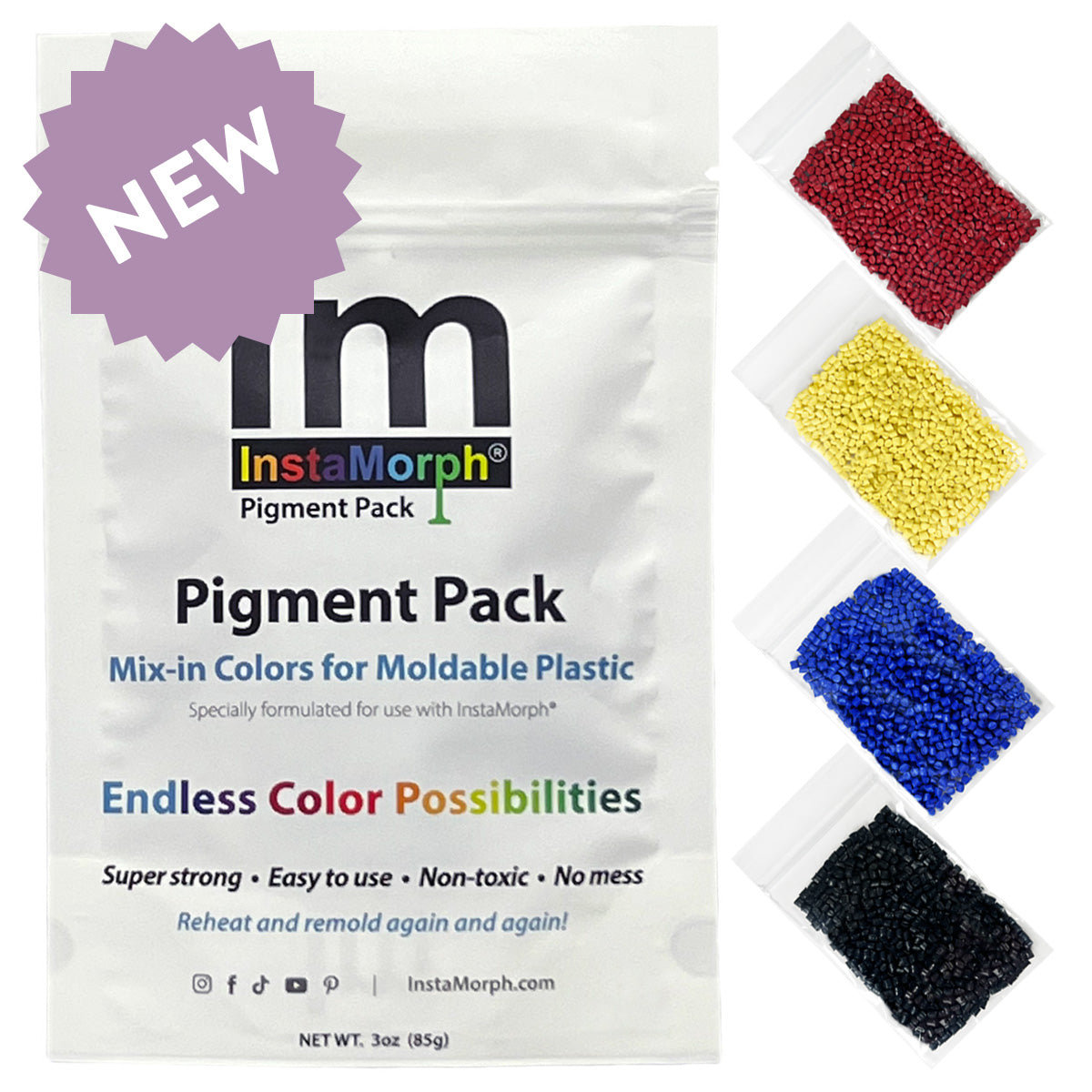 PCL and 5 Color Kits Moldable Plastic Instamorph Shape Shifter