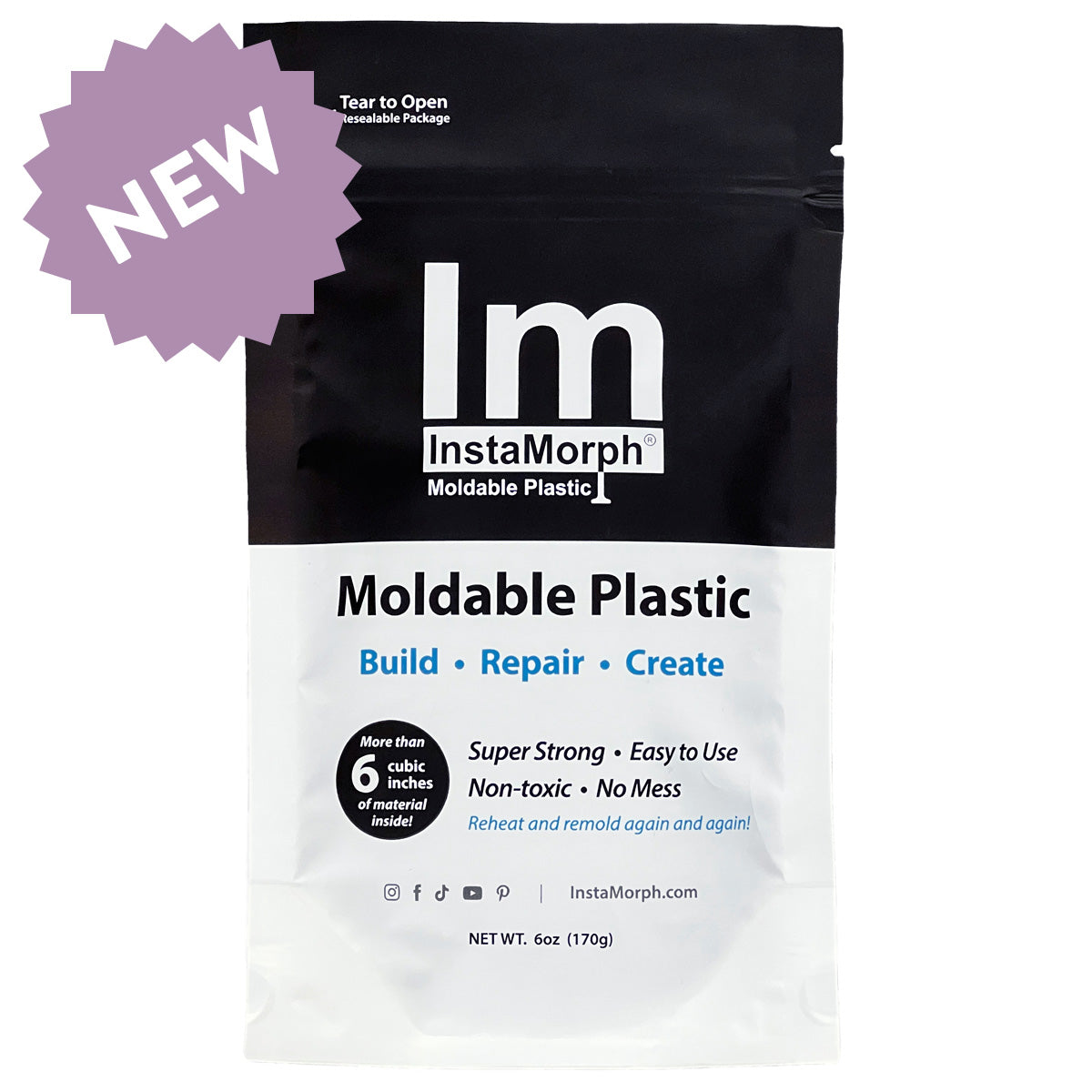 HI-US Adult Unisex 100g Reusable Moldable Plastic Thermoplastic