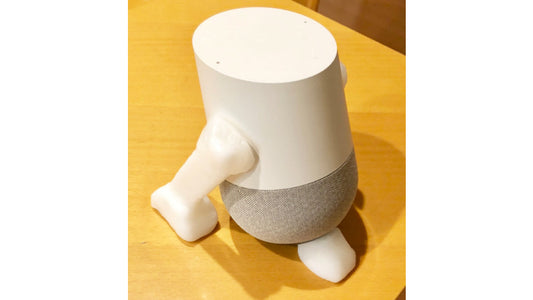 Google home droid now has some legs to make it look like R2-D2 from Star Wars made with InstaMorph moldable plastic.