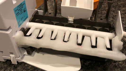 Fridge freezer ice maker fix made with InstaMorph moldable plastic.
